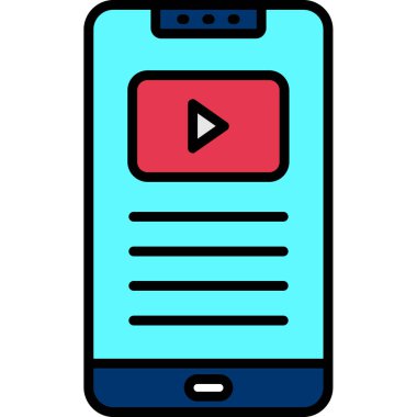 video. Web simgesi basit tasarım