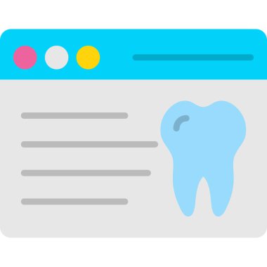 Diş düz çizgi simgesi