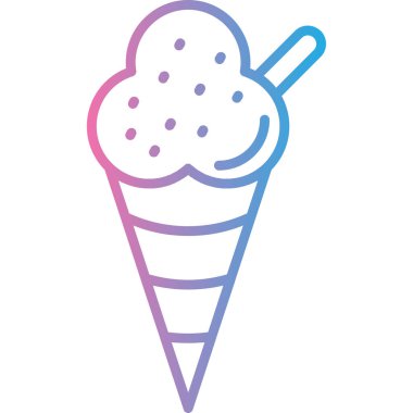 dondurma vektör satırı simgesi, işaret, resimde arka planda, düzenlenebilir vuruş