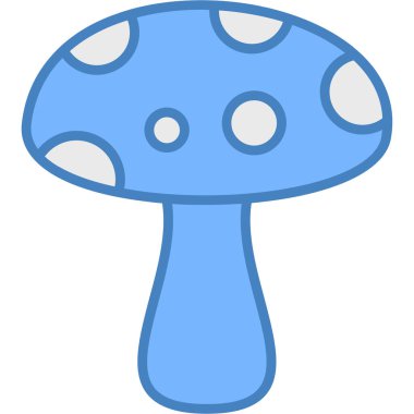 Mantar. Web simgesi basit illüstrasyon