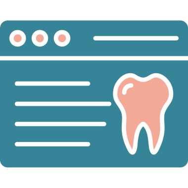 Dişçi web simgesi, vektör illüstrasyonu