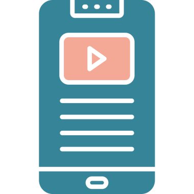 Cep telefonu. Web simgesi basit illüstrasyon