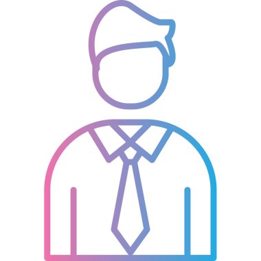 İş adamı. Web simgesi basit illüstrasyon