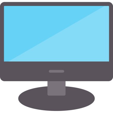 Bilgisayar ekranı simgesi ile doldurulmuş - ana hatlar biçimi