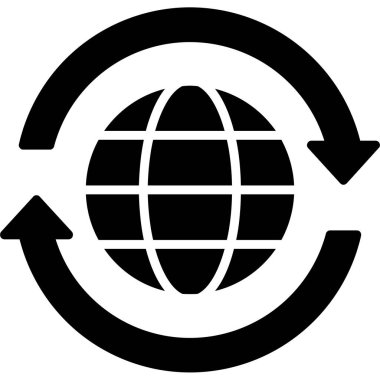 Küresel ağ simgesinin vektör illüstrasyonu