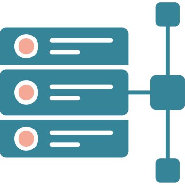 Sunucu. Web simgesi basit illüstrasyon