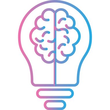 Beyin. Web simgesi basit illüstrasyon