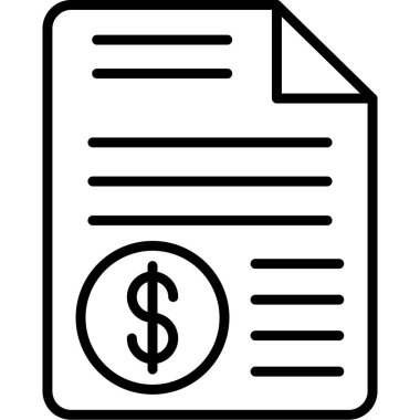 Bill simgesi vektör illüstrasyonu