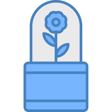 Çiçek. Web simgesi basit illüstrasyon