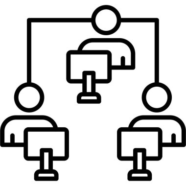 ağ bağlantısı vektör çizgisi simgesi