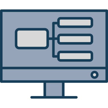 Bilgisayar ekranı. Basit tasarım