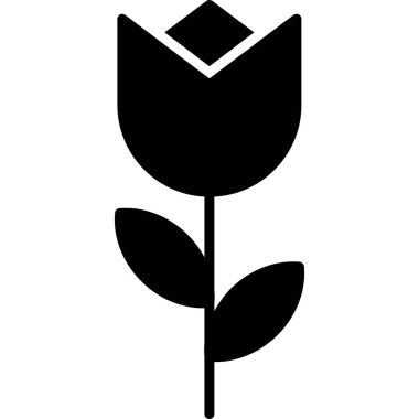 Çiçek. Web simgesi basit illüstrasyon