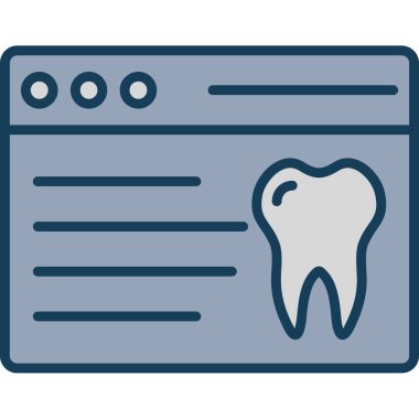 diş vektörü çizgisi simgesi