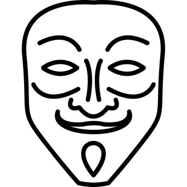 Maske. Web simgesi basit tasarım