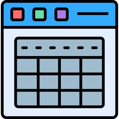 Takvim simgesi vektör illüstrasyonu