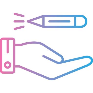 Bir test tüpü simgesini tutan el