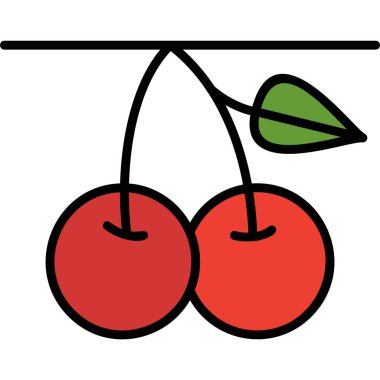 Ana hatlarıyla kiraz meyvesi.