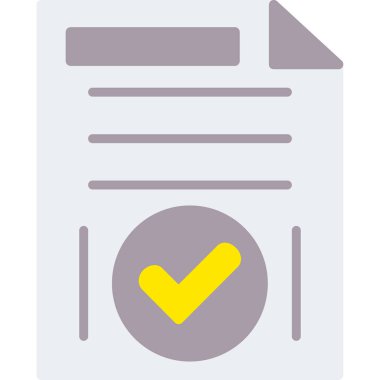 belge düz vektör simgesi