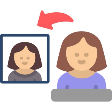 video konferans simge vektör çizim