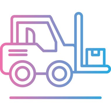 Tabelalı bir kamyon. Vektör. İzole edilmiş beyaz resimde ince çizgi simgesi