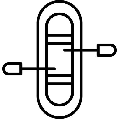 Rafting 'in Vektör İllüstrasyonu, Basit Simge