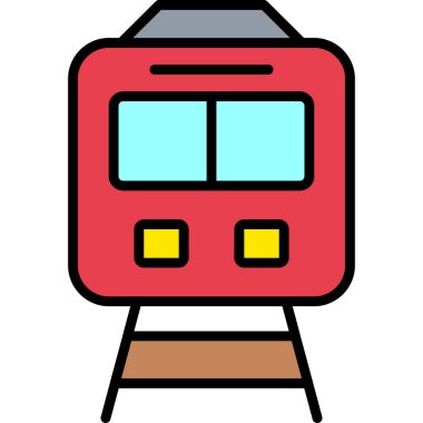 tren simgesi vektör illüstrasyonu