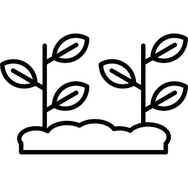 Bahçe işleri ve doğa ikonu vektör tasarımı