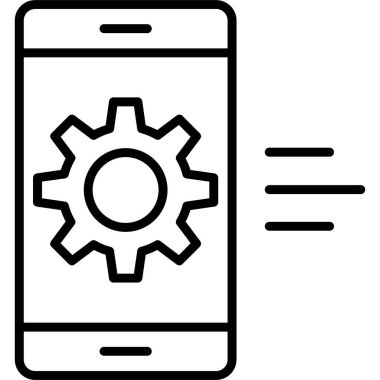 mobil ayar simgesi, vektör illüstrasyonu