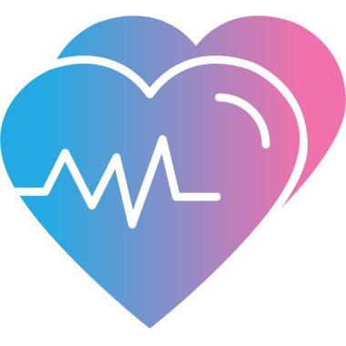 Kalp. Web simgesi basit illüstrasyon