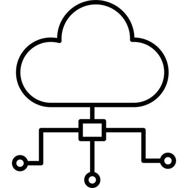 bulut hesaplama vektörü simgesi