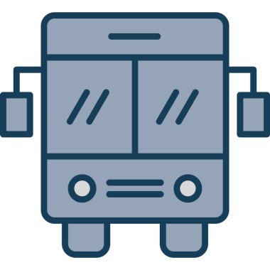 Otobüs. Web simgesi basit tasarım