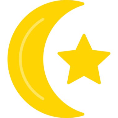 Ay. Web simgesi basit illüstrasyon