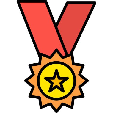 Madalya simgesi, düz tasarım biçimi