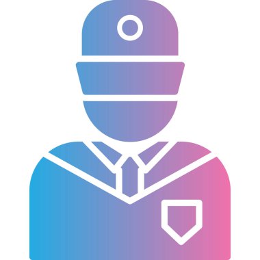 Bir subay simgesinin vektör çizimi