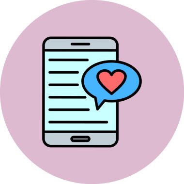 Mesaj var. Web simgesi basit illüstrasyon