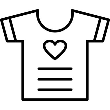 Gömlek simgesi, vektör illüstrasyonu