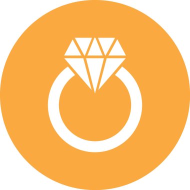 Düz elmas yüzük simgesi