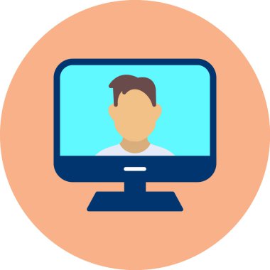 Bilgisayar. Web simgesi basit illüstrasyon