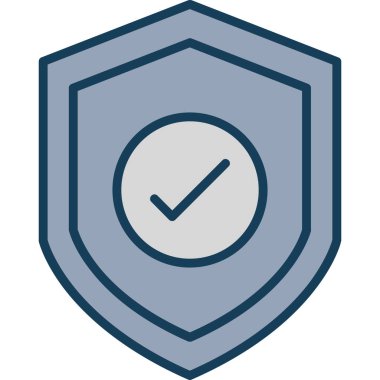 kalkan vektör simgesi modern basit illüstrasyon