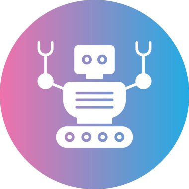 Modern robot simgesinin vektör çizimi