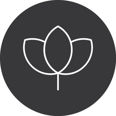 Nilüfer çiçeği simgesinin vektör çizimi