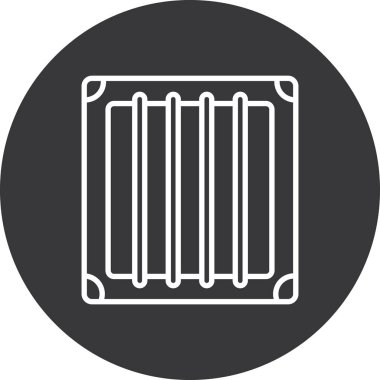 Isıtma radyatörü. Vektör illüstrasyonu