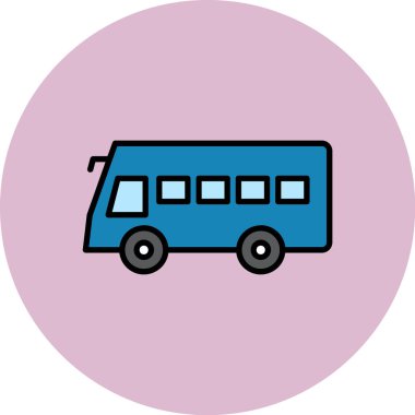 bus simgesi vektör illüstrasyonu