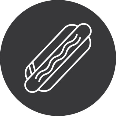 Sosis simgesinin vektör illüstrasyonu