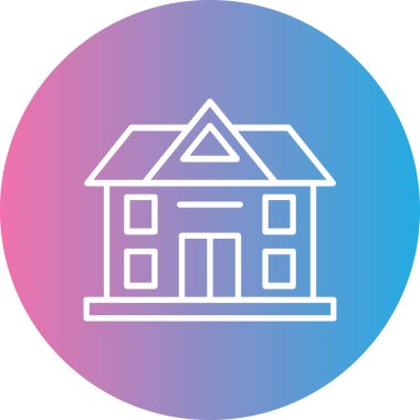 vektör evi simgesi, basit illüstrasyon