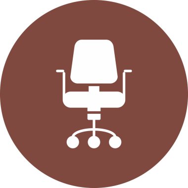 Sandalye simgesinin vektör illüstrasyonu