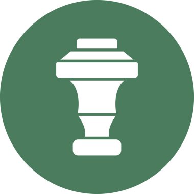 güzel ampul kabartma vektör simgesi