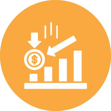 Bir dolar işareti simgesinin vektör illüstrasyonu