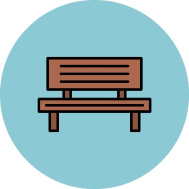 Yedek kulübesi Web simgesi basit illüstrasyon