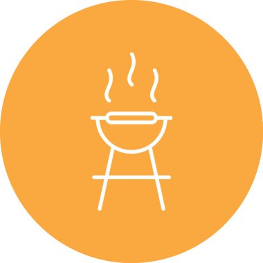 barbekü vektör simgesi modern basit vektör çizimi